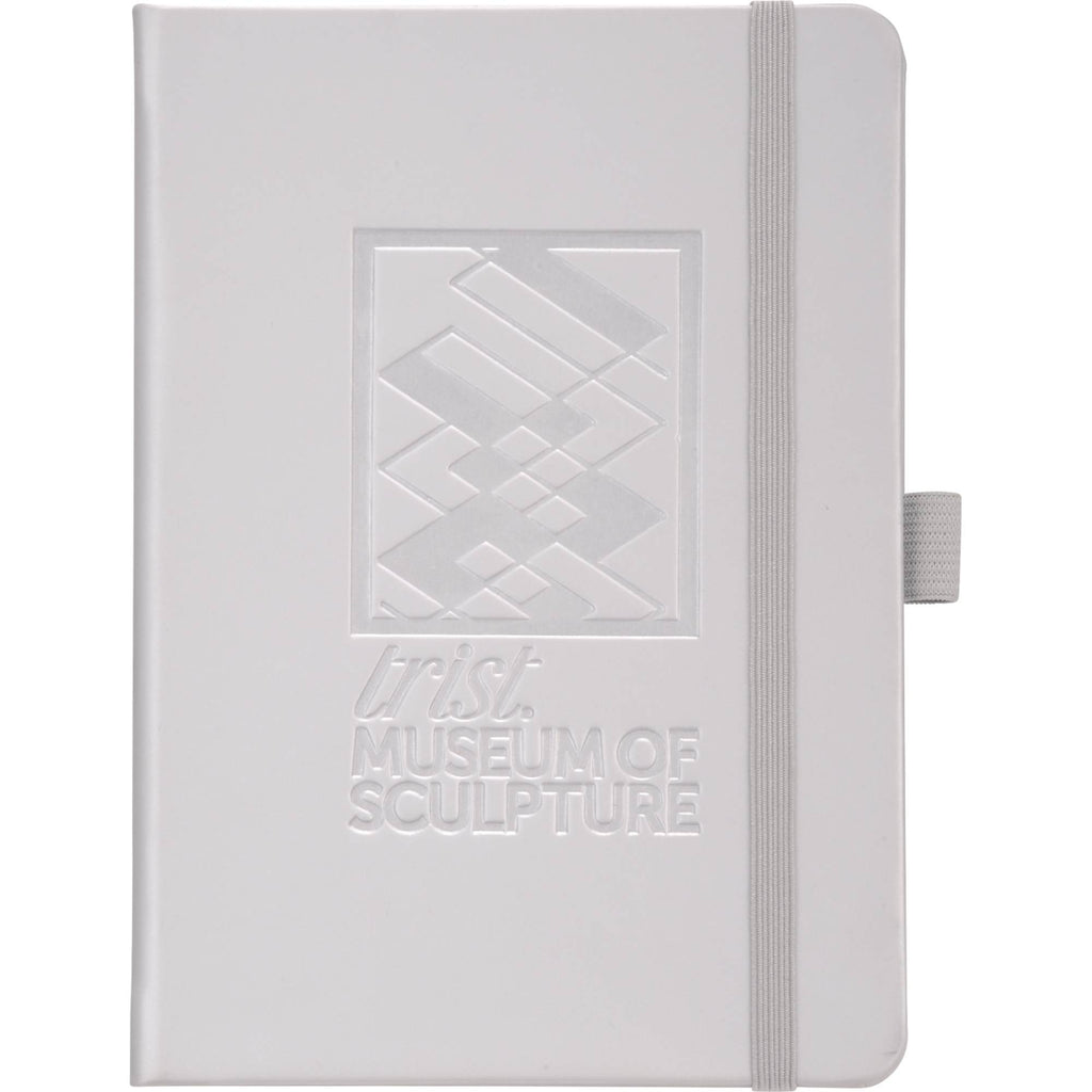 Vienna Soft Touch Hardcover Journal, 5 x 7 Inches Debossing - Silver - Front