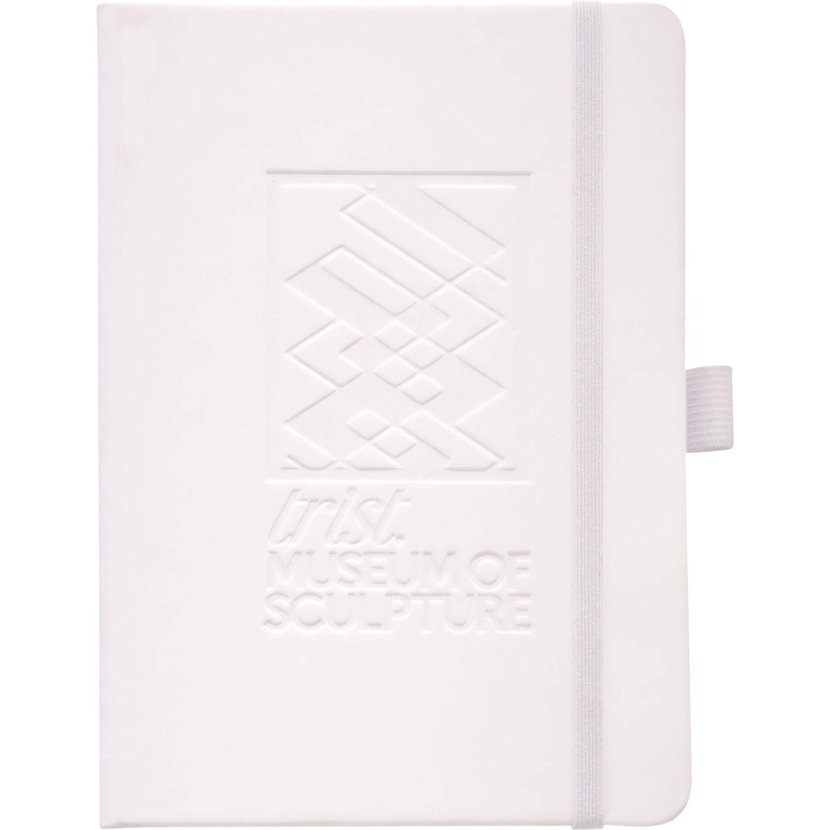 Vienna Soft Touch Hardcover Journal, 5 x 7 Inches Debossing - White - Front