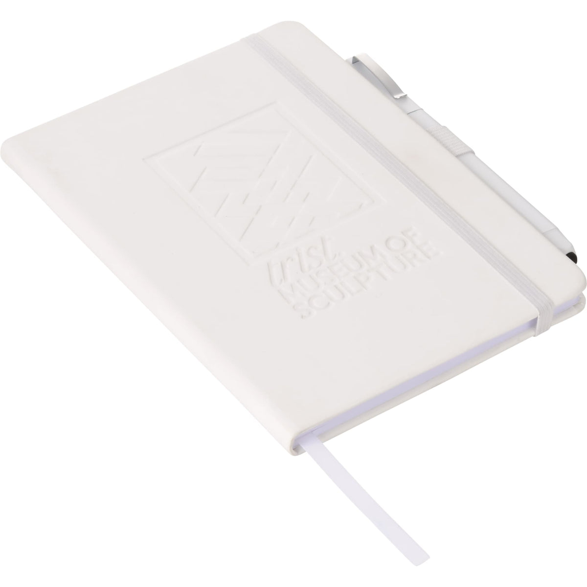 Vienna Soft Touch Hardcover Journal, 5 x 7 Inches Debossing - White - Photo