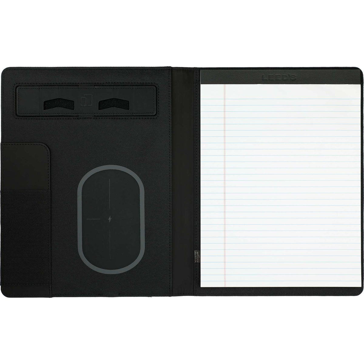 Vienna Wireless Charging Writing Pad, 10 x 12.5 Inches Debossing - Black - Front 2