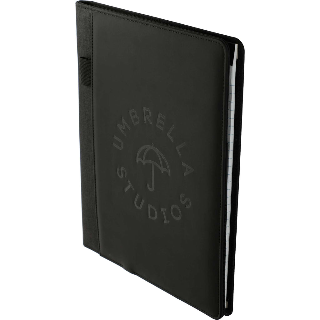 Vienna Wireless Charging Writing Pad, 10 x 12.5 Inches Debossing - Black - Left Angle