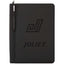 Vienna Zip Padfolio with Heathered Back Cover Debossing - Gray - Front
