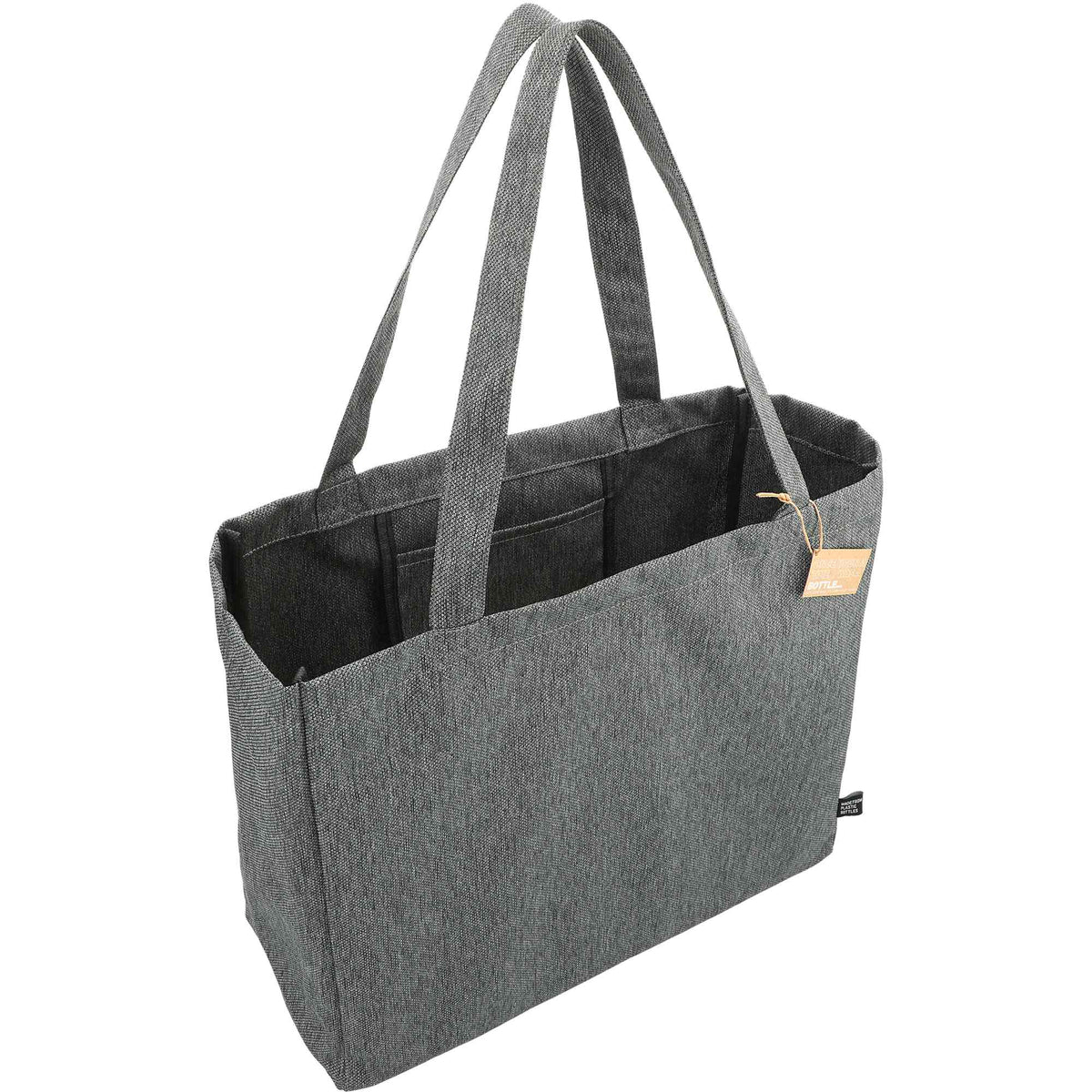 Vila All-Purpose Tote in Recycled Polyester Full Color - Graphite - Right Angle 2