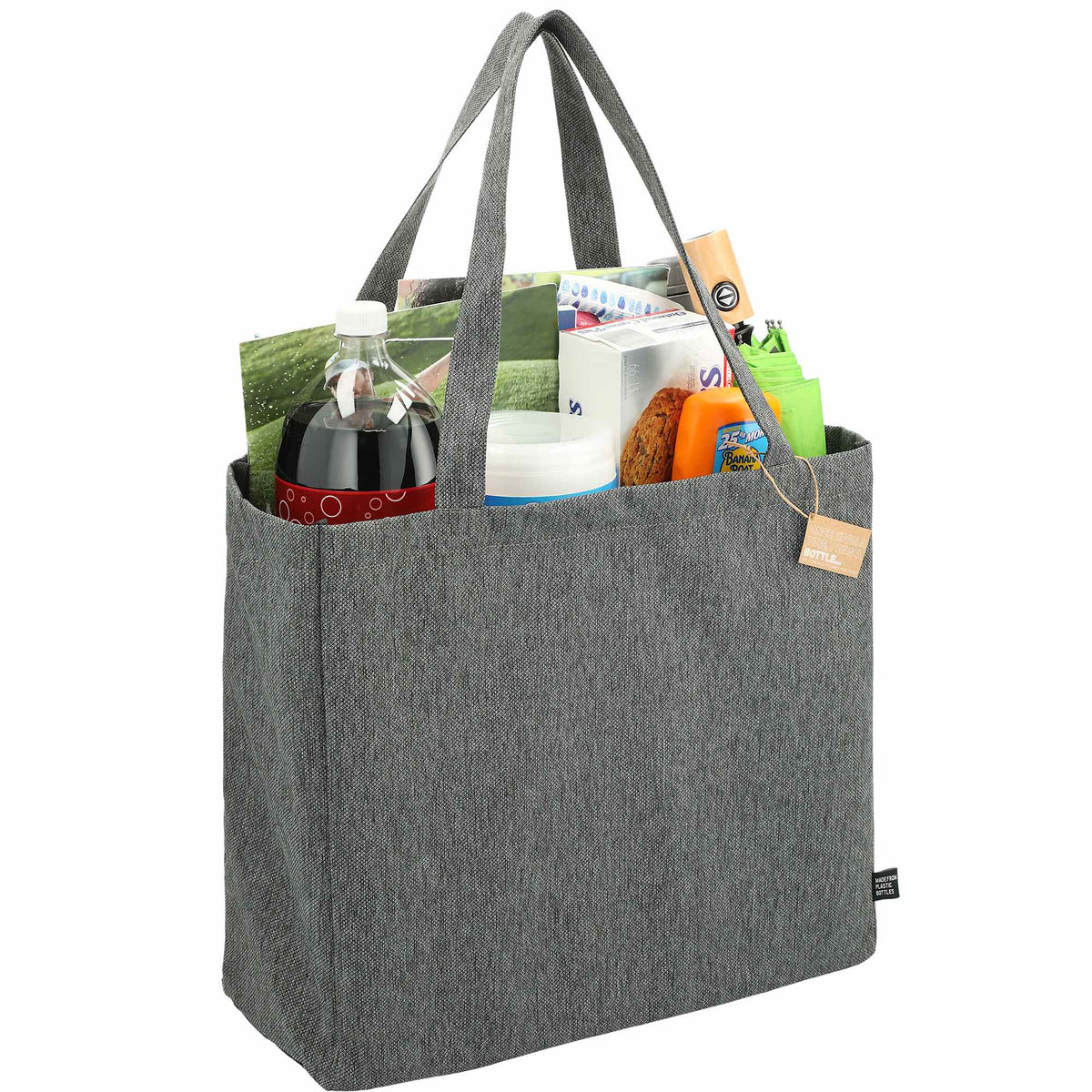 Vila All-Purpose Tote in Recycled Polyester Full Color - Graphite - Right Angle 4