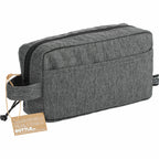 Vila Dopp Kit in Recycled Polyester Embroidery - Graphite - Right Angle 4
