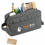 Vila Dopp Kit in Recycled Polyester - Graphite - Right Angle 3