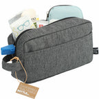 Vila Dopp Kit in Recycled Polyester - Graphite - Right Angle 5