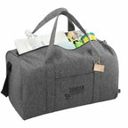 Vila Executive Duffel Bag in Recycled PET Embroidery - Graphite - Right Angle 2