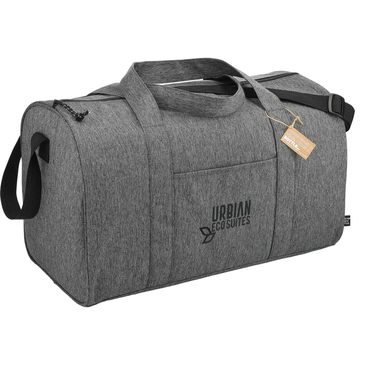 Vila Executive Duffel Bag in Recycled PET Embroidery - Graphite - Right Angle