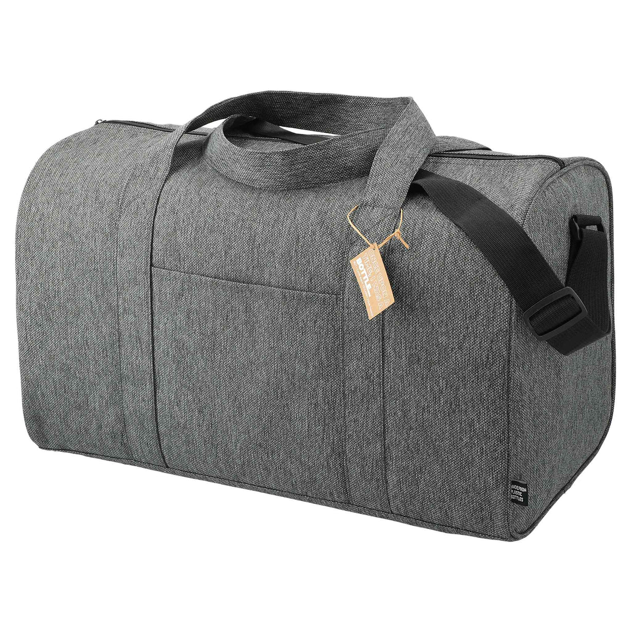 Vila Executive Duffel Bag in Recycled PET Full Color - Graphite - Left Angle 2