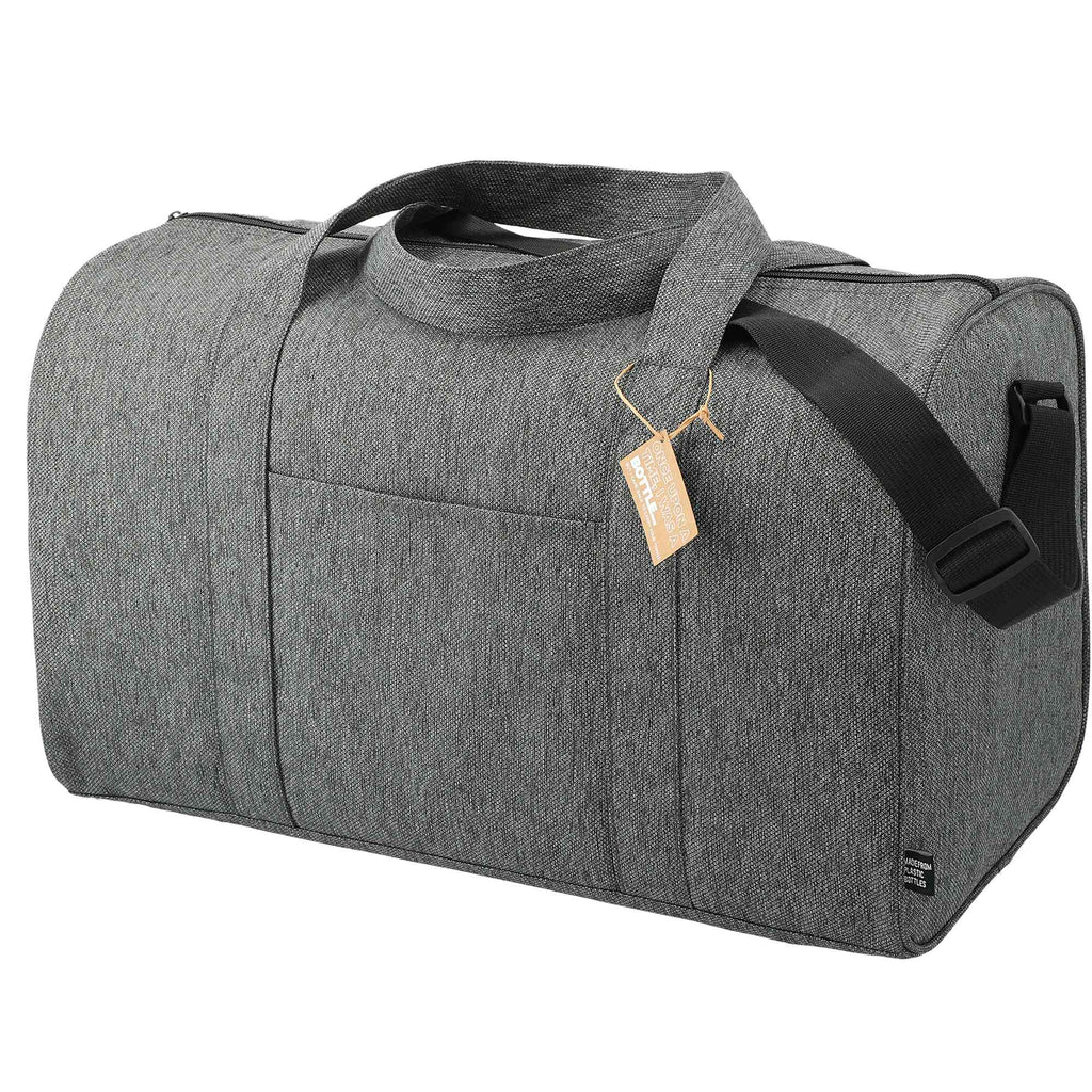 Vila Executive Duffel Bag in Recycled PET - Graphite - Left Angle 2