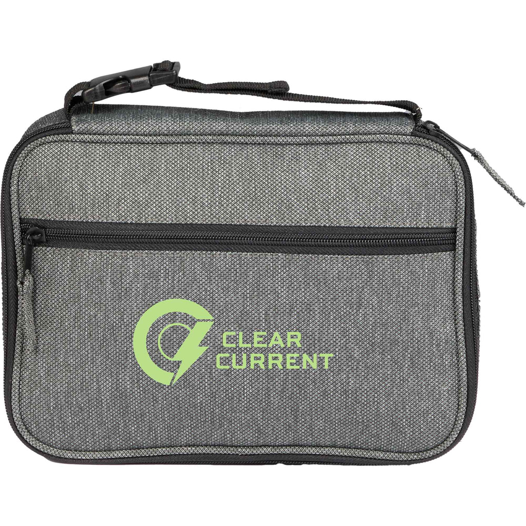 Vila Hanging Travel Organizer with Toothbrush Loop Embroidery - Graphite - Front