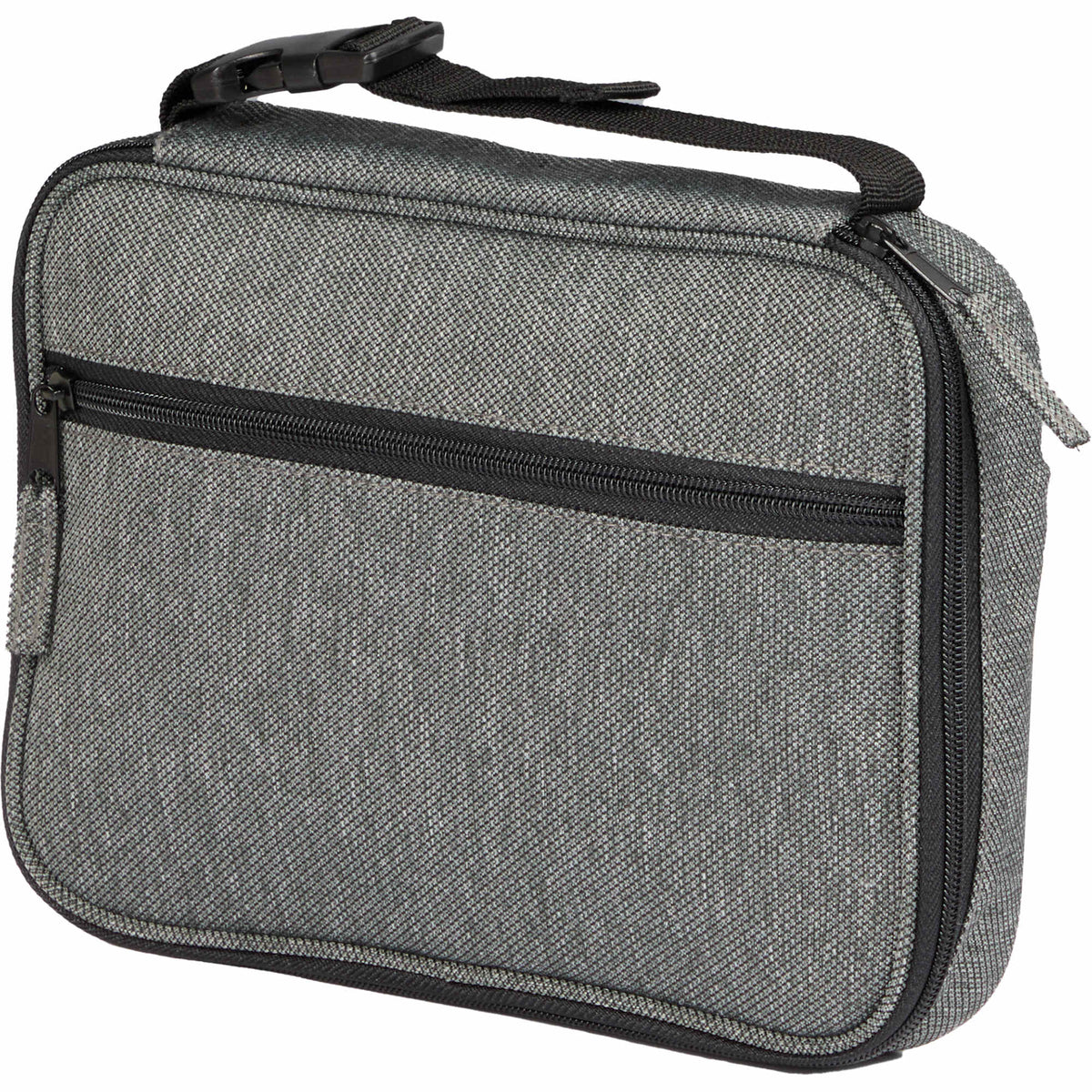 Vila Hanging Travel Organizer with Toothbrush Loop Embroidery - Graphite - Left Angle