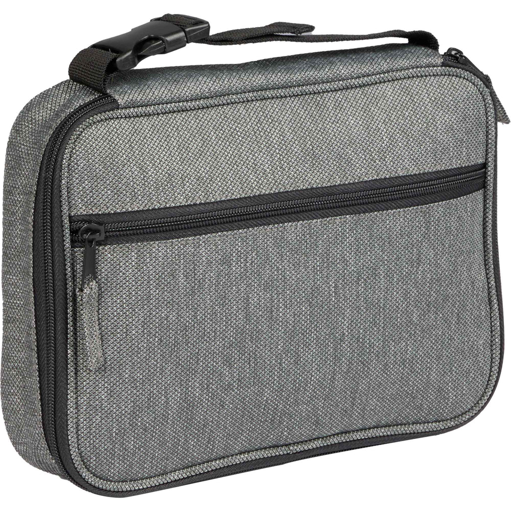 Vila Hanging Travel Organizer with Toothbrush Loop Embroidery - Graphite - Right Angle