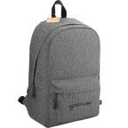 Vila Laptop Backpack in Recycled 600D Polyester, 15 Inch Embroidery - Graphite - Right Angle