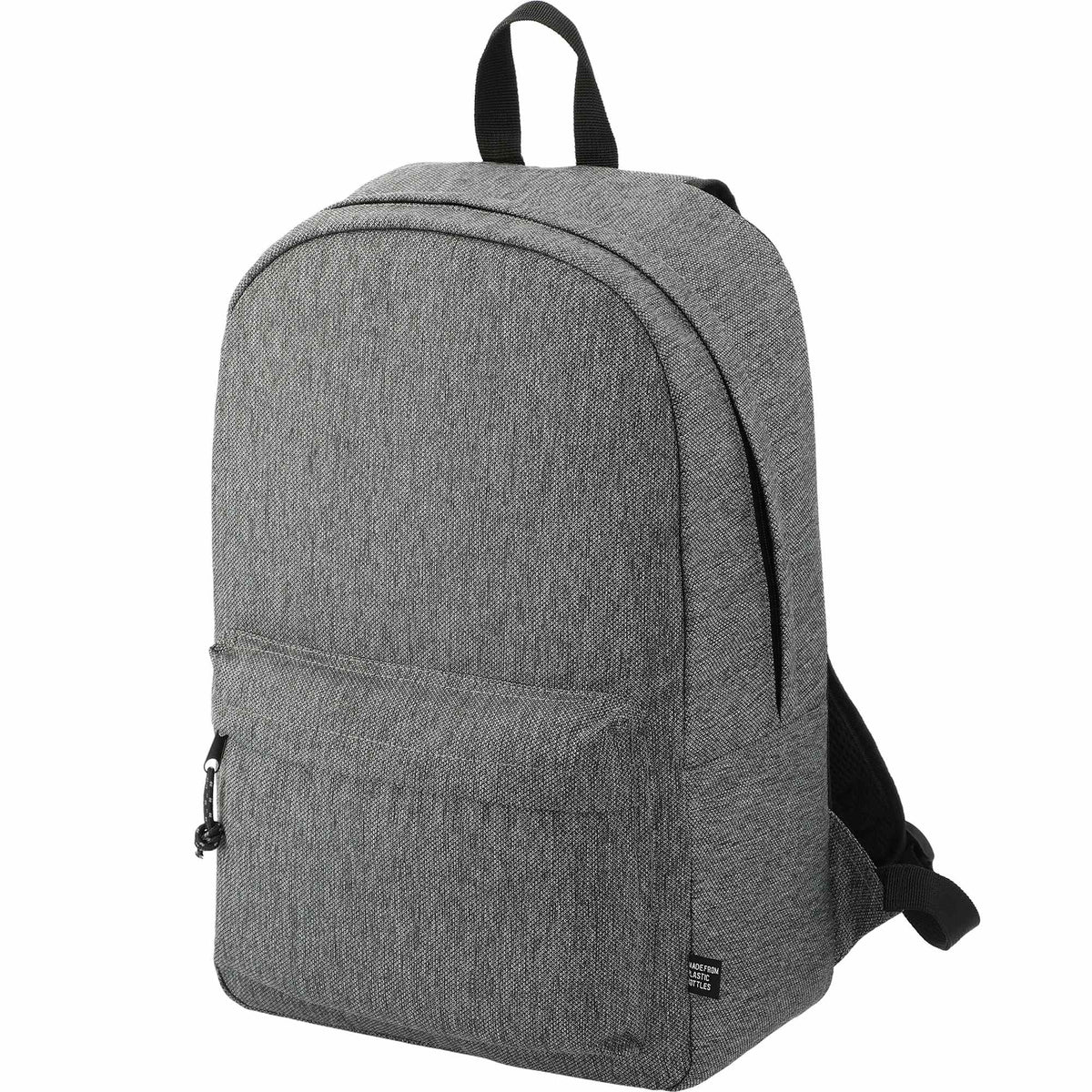 Vila Laptop Backpack in Recycled 600D Polyester, 15 Inch Full Color - Graphite - Left Angle 2