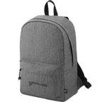 Vila Laptop Backpack in Recycled 600D Polyester, 15 Inch Full Color - Graphite - Left Angle