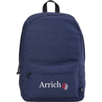 Vila Laptop Backpack in Recycled 600D Polyester, 15 Inch Full Color - Navy - Front