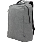 Vila Recycled Commuter Backpack, 15 Inch Embroidery - Graphite - Left Angle