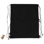 Vila Recycled Drawstring Bag with Marled Cords - Graphite - Back