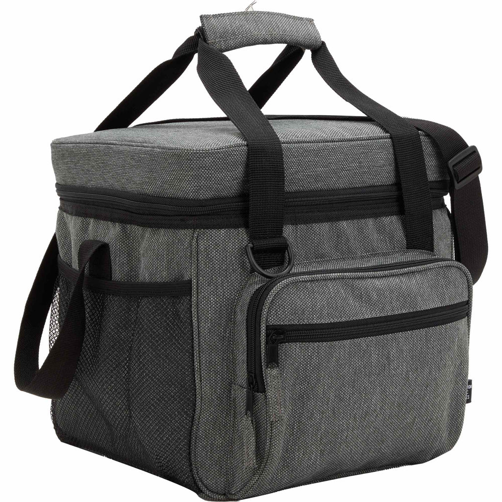 Vila Recycled Event Cooler for 24 Cans Embroidery - Graphite - Right Angle