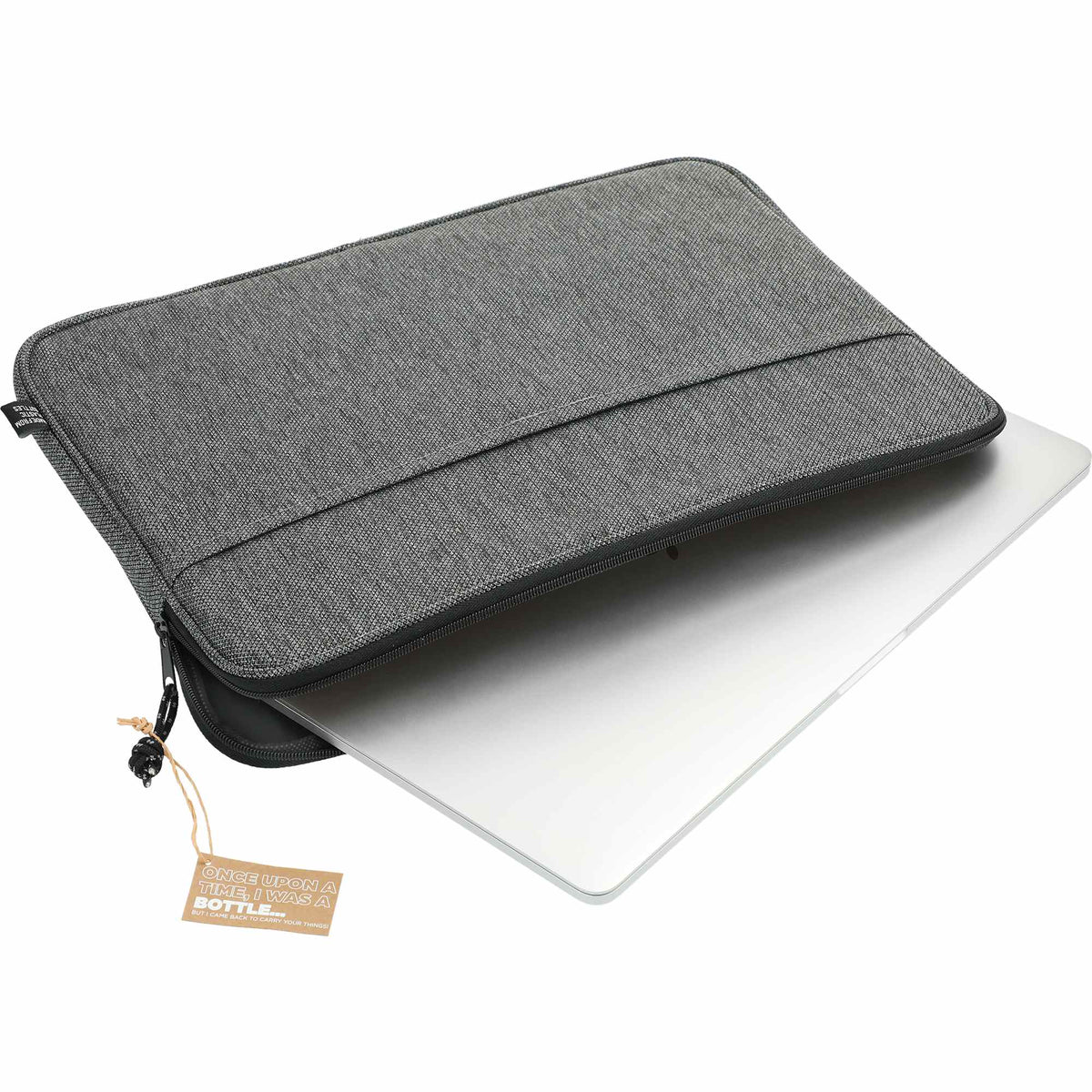 Vila Recycled Laptop Sleeve, 15 Inch - Graphite - Right Angle 4
