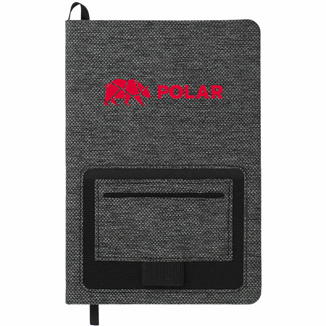 Vila Recycled PET Notebook with Front Pocket, 5.5 x 8.5 Inches Full Color