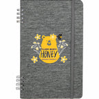Vila Spiral Notebook with Recycled Hard Cover, 5 x 7 Inches Full Color - Graphite - Front