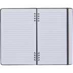 Vila Spiral Notebook with Recycled Hard Cover, 5 x 7 Inches Full Color - Graphite - Open