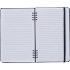 Vila Spiral Notebook with Recycled Hard Cover, 5 x 7 Inches Full Color - Navy - Open