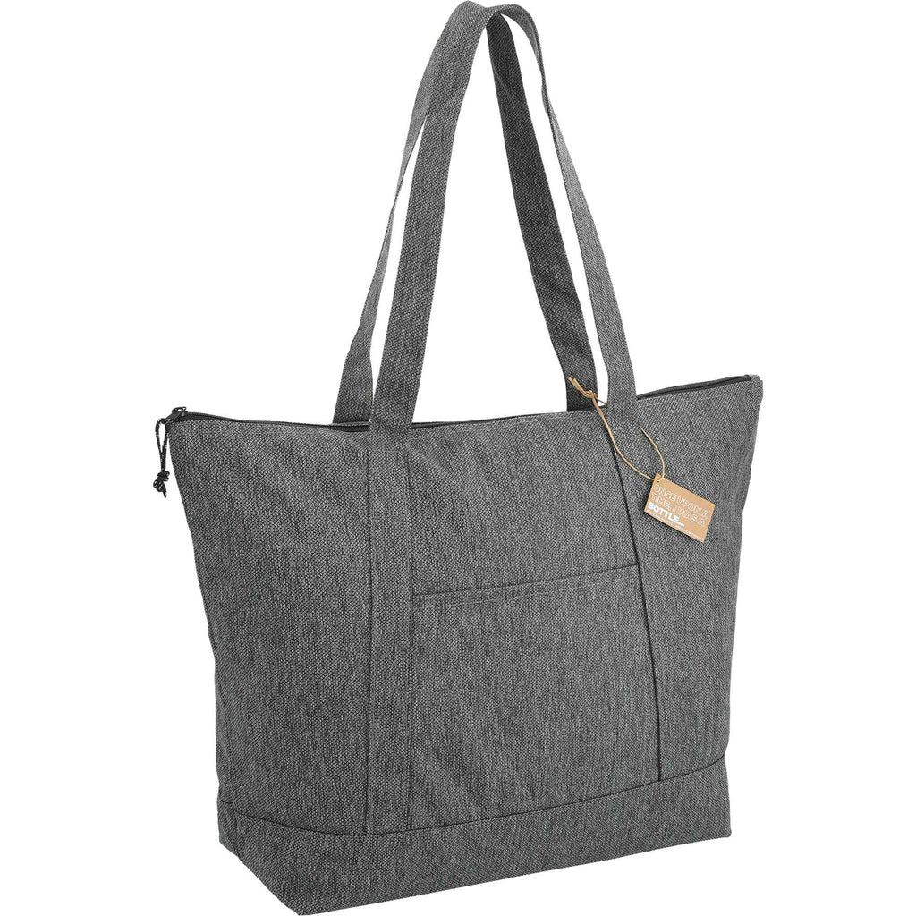 Vila Zippered Tote in Recycled Polyester Full Color - Graphite - Right Angle 3
