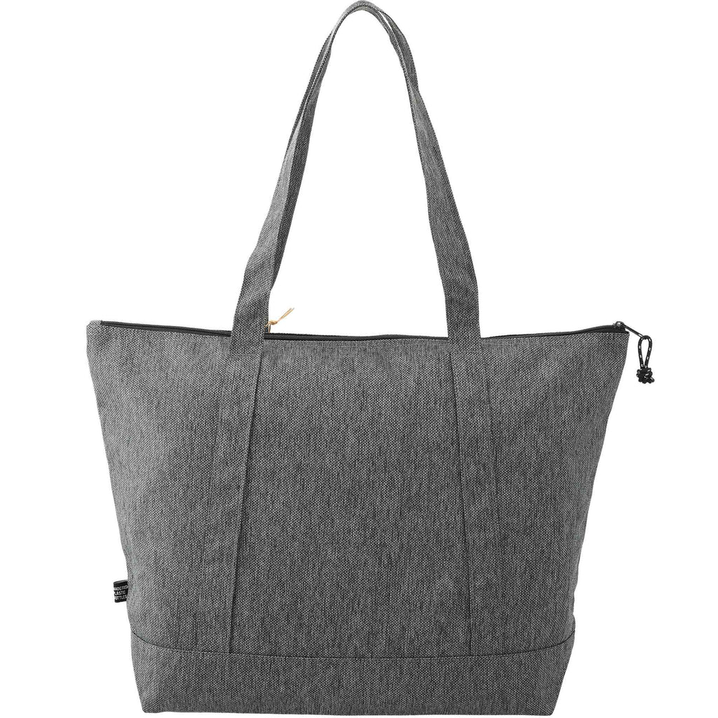 Vila Zippered Tote in Recycled Polyester - Graphite - Back
