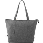 Vila Zippered Tote in Recycled Polyester - Graphite - Back