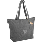 Vila Zippered Tote in Recycled Polyester - Graphite - Right Angle