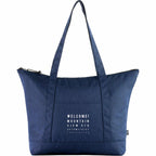 Vila Zippered Tote in Recycled Polyester - Navy - Front