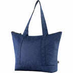 Vila Zippered Tote in Recycled Polyester - Navy - Left Angle