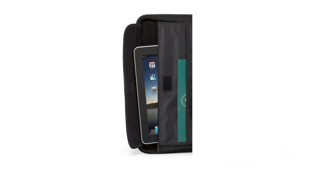 Vintage Leather Zip Padfolio with Tablet Compartment - Black - View 3