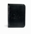 Vintage Leather Zip Padfolio with Tablet Compartment Debossing - Black - View 1