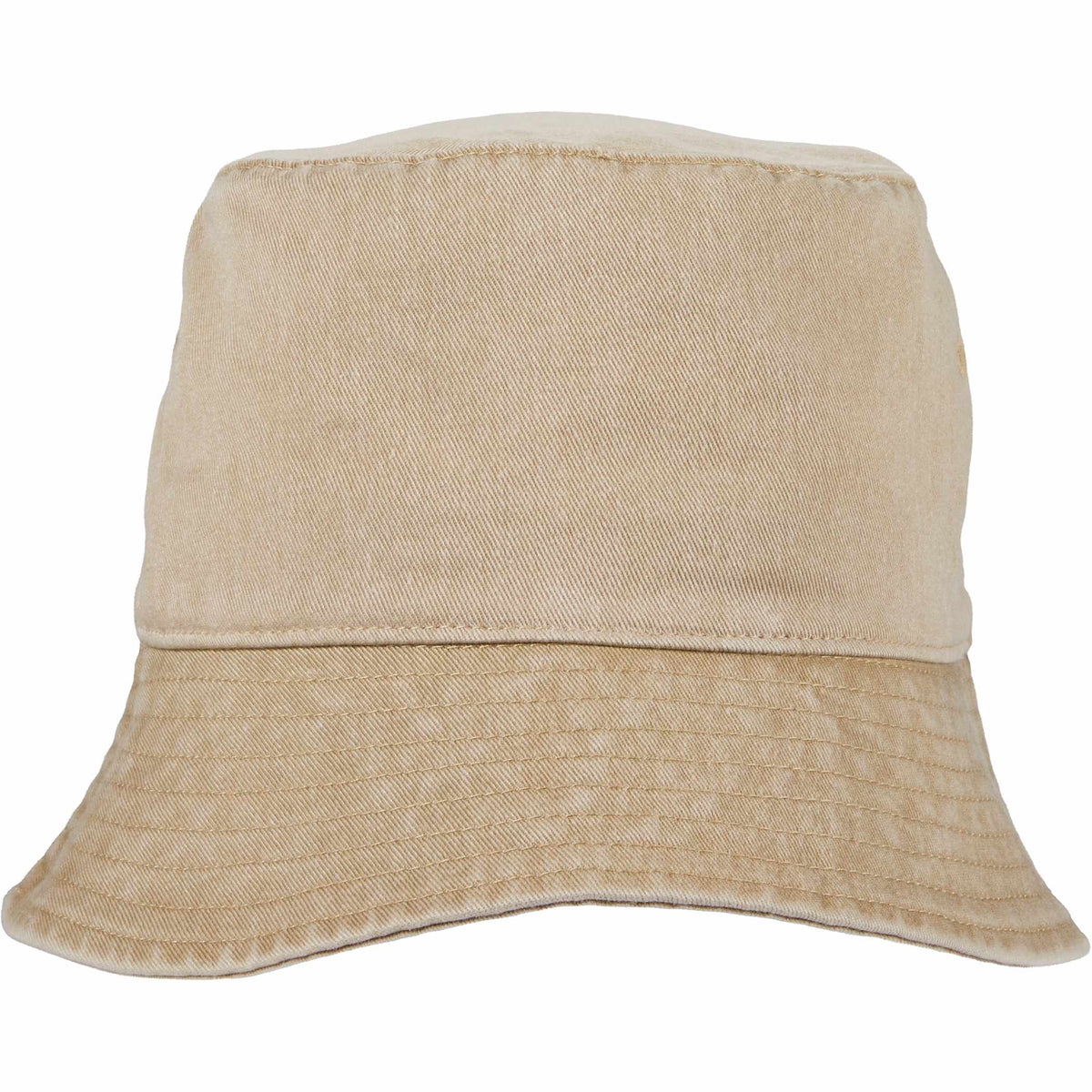 Vintage Washed Bucket Hat in Recycled Cotton Embroidery - Desert Khaki - Front