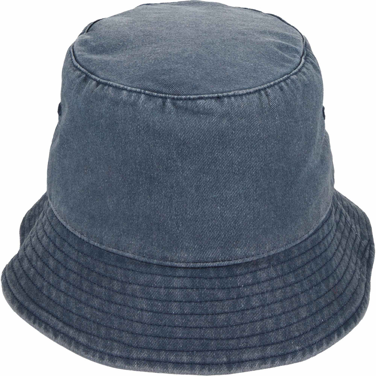 Vintage Washed Bucket Hat in Recycled Cotton Embroidery - Vintage Navy - Back
