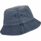 Vintage Washed Bucket Hat in Recycled Cotton Embroidery - Vintage Navy - Right Angle 2