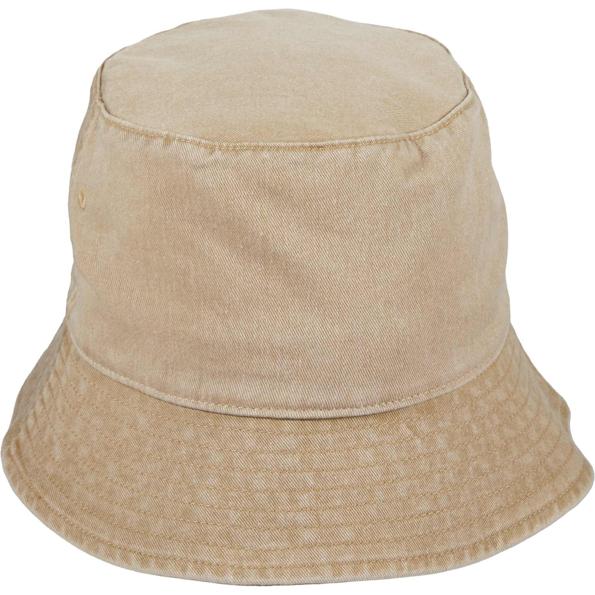 Vintage Washed Bucket Hat in Recycled Cotton Transfer - Desert Khaki - Back