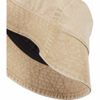 Vintage Washed Bucket Hat in Recycled Cotton Transfer - Desert Khaki - Detail