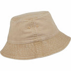 Vintage Washed Bucket Hat in Recycled Cotton Transfer - Desert Khaki - Right Angle 2