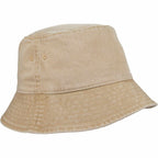 Vintage Washed Bucket Hat in Recycled Cotton Transfer - Desert Khaki - Right Angle