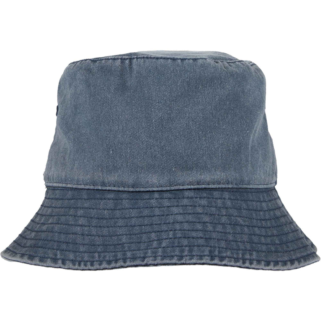 Vintage Washed Bucket Hat in Recycled Cotton Transfer - Vintage Navy - Front