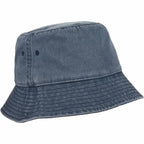 Vintage Washed Bucket Hat in Recycled Cotton Transfer - Vintage Navy - Right Angle