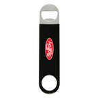 Vinyl Coated Stainless Steel Bottle Opener, Large - Black - Full Color