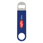Vinyl Coated Stainless Steel Bottle Opener, Large - Blue - Full Color
