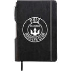 Viola Bound Notebook with Aluminum Pen, 6 x 8.5 Inches Debossing - Black - Front